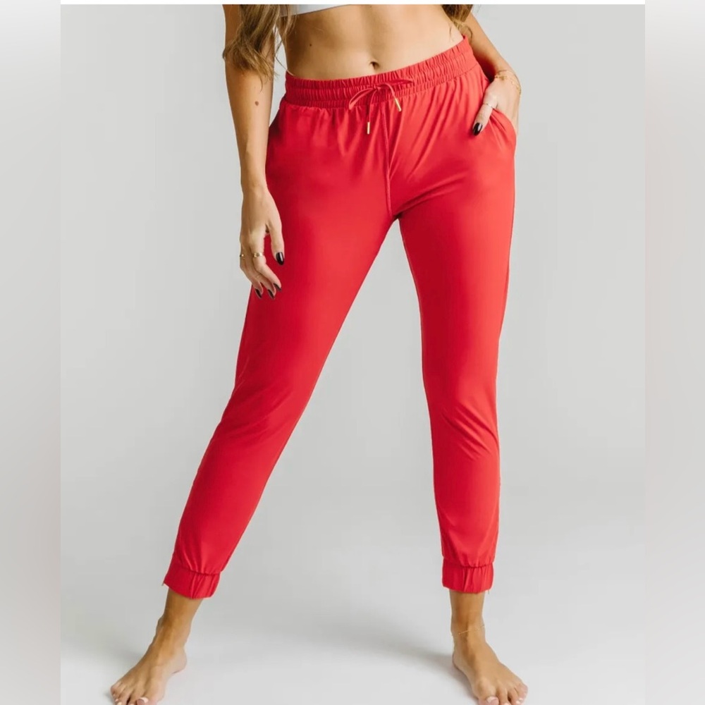 Zyia Red Everywhere Jogger Pants
